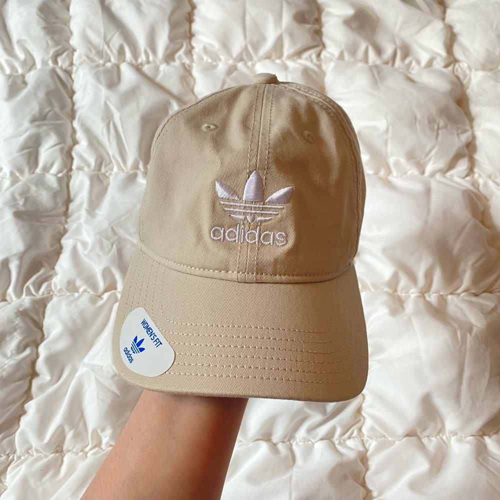 Adidas Women's Relaxed Fit Khaki White Cap Adjustable Strapback Hat